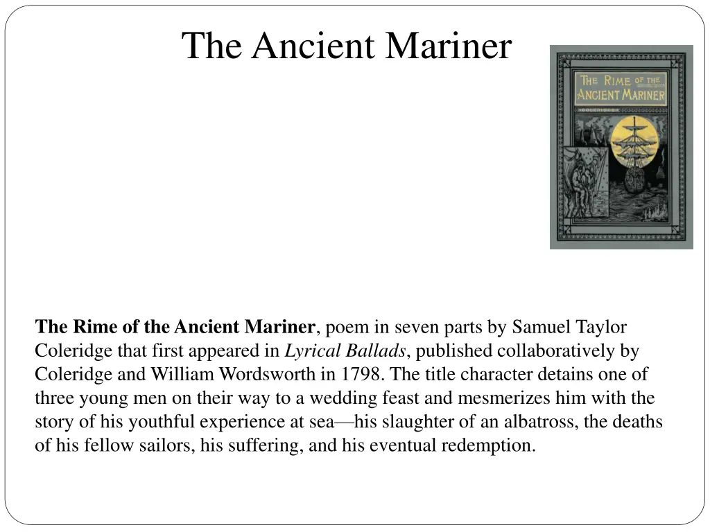 the ancient mariner 1
