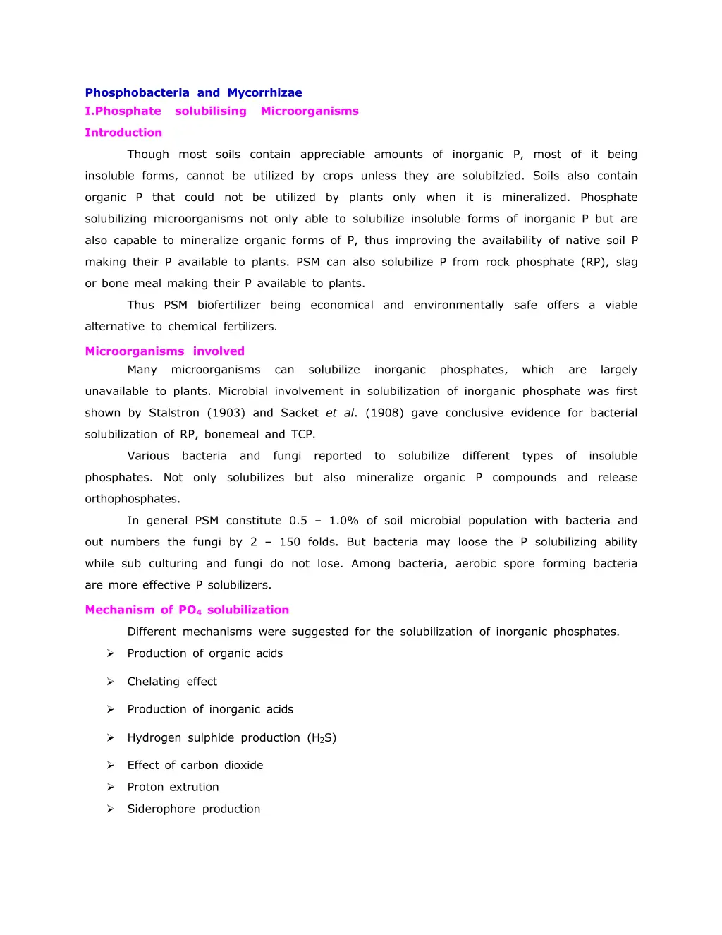 phosphobacteria and mycorrhizae i phosphate