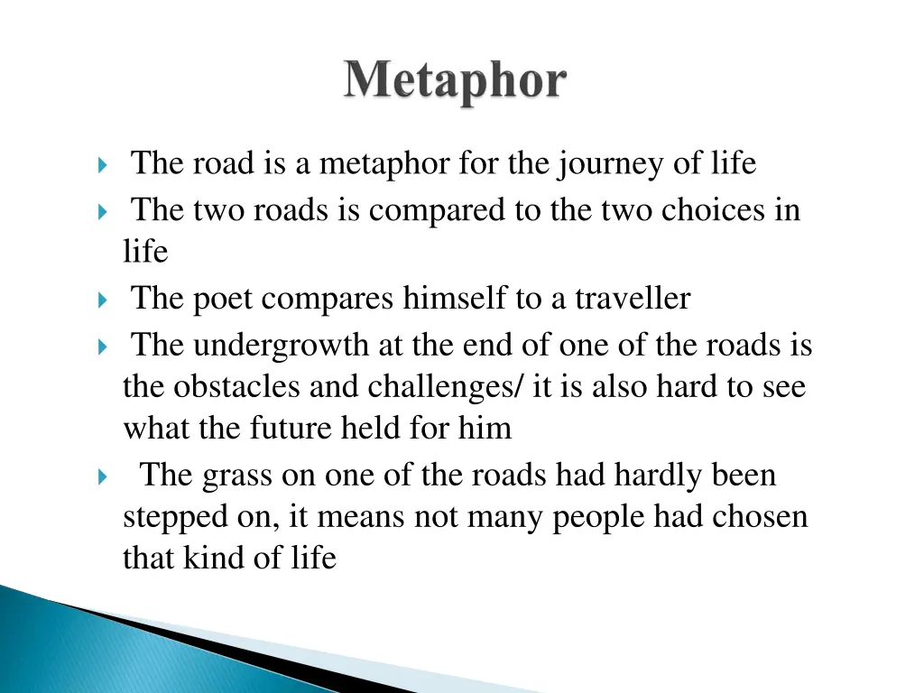 the road is a metaphor for the journey of life