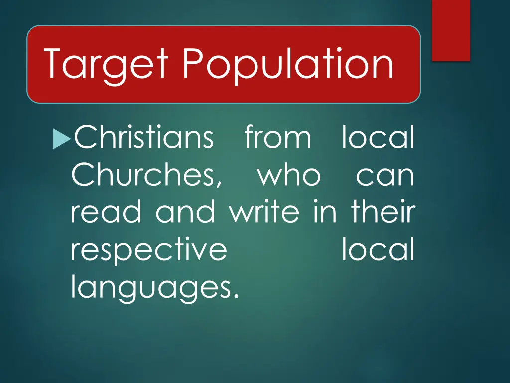 target population