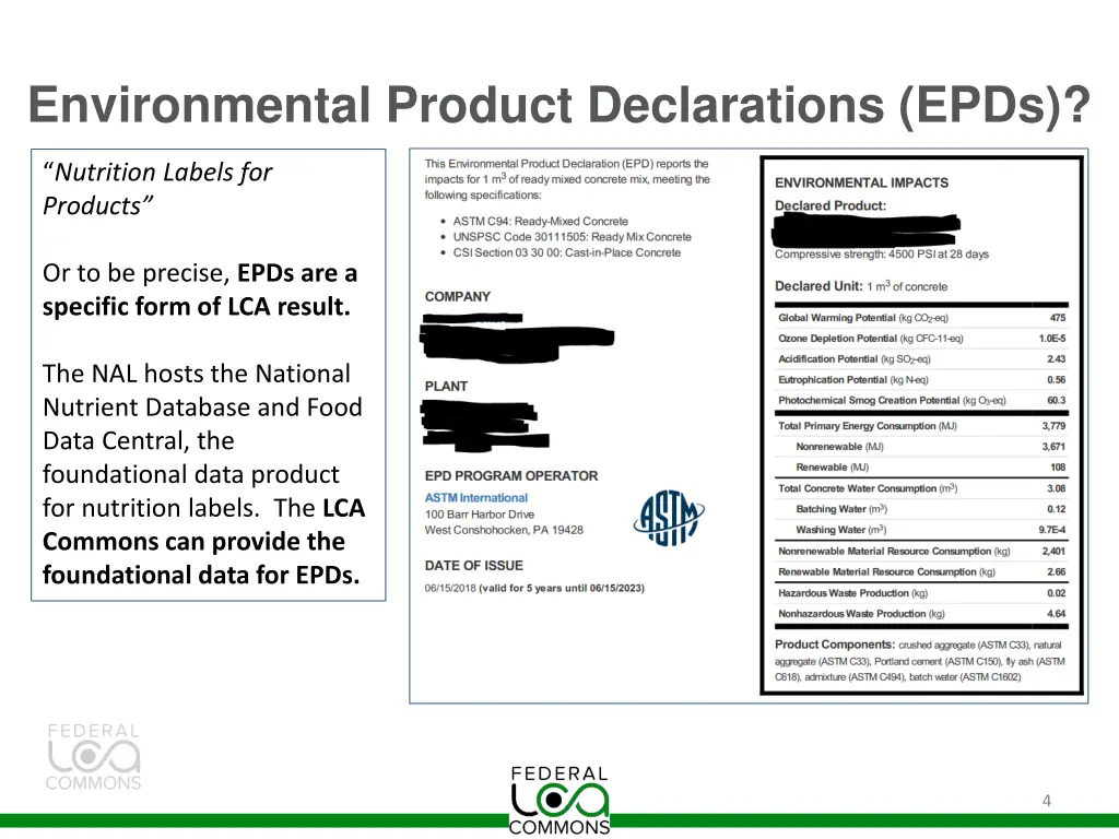 environmental product declarations epds
