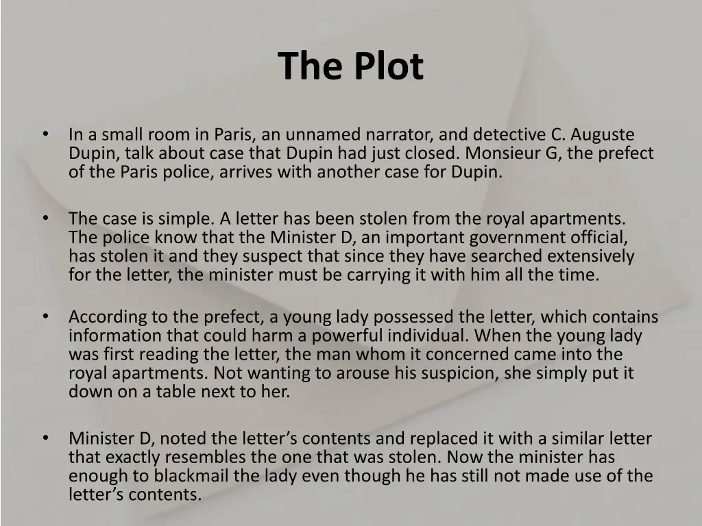 the plot