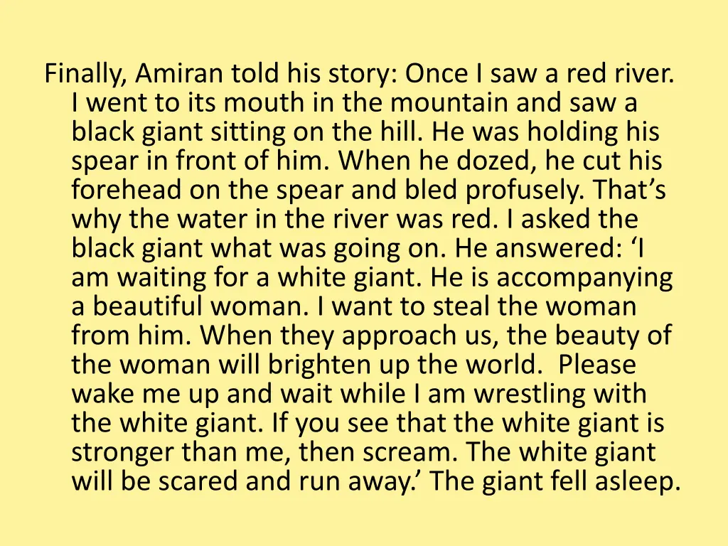 finally amiran told his story once