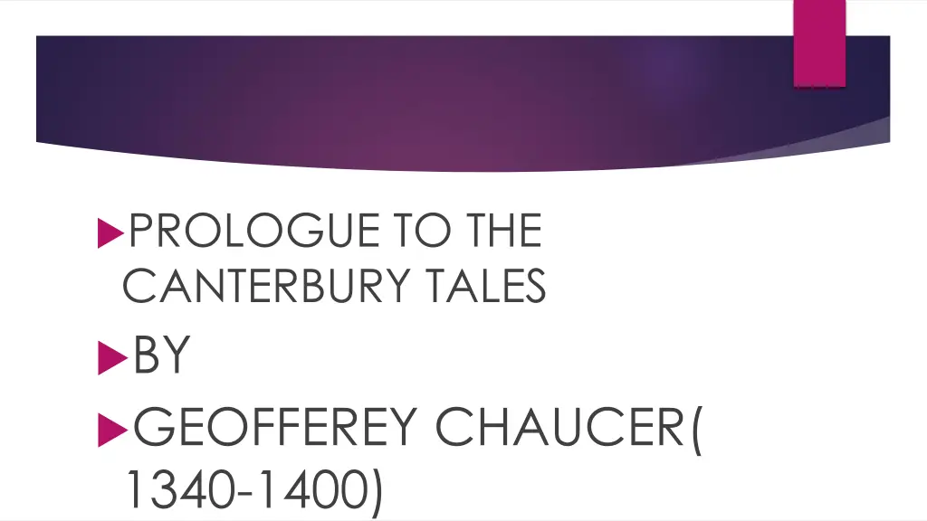 prologue to the canterbury tales by geofferey