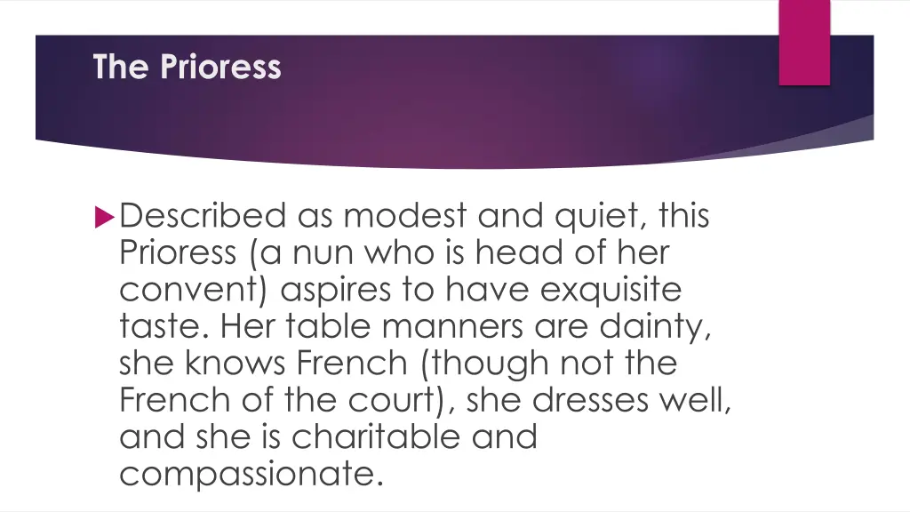 the prioress