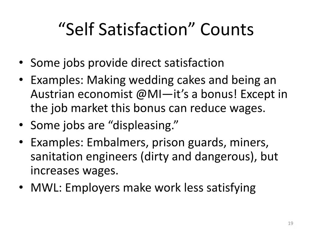 self satisfaction counts