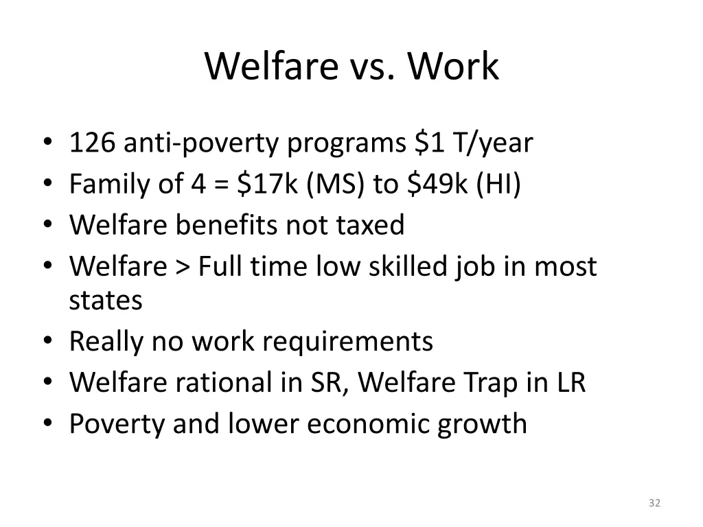 welfare vs work