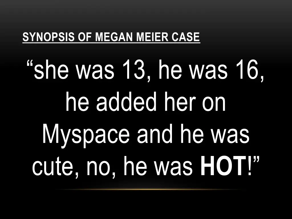 synopsis of megan meier case