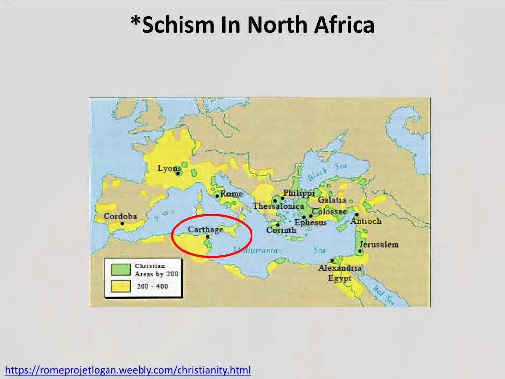 schism in north africa 1