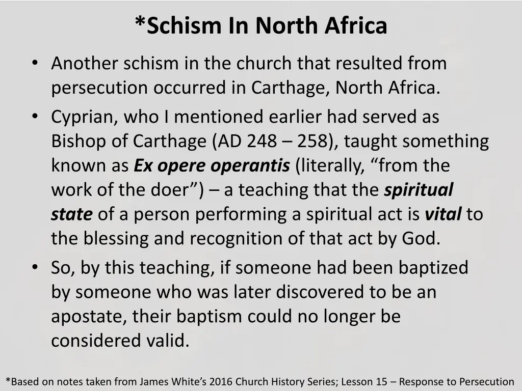 schism in north africa 2
