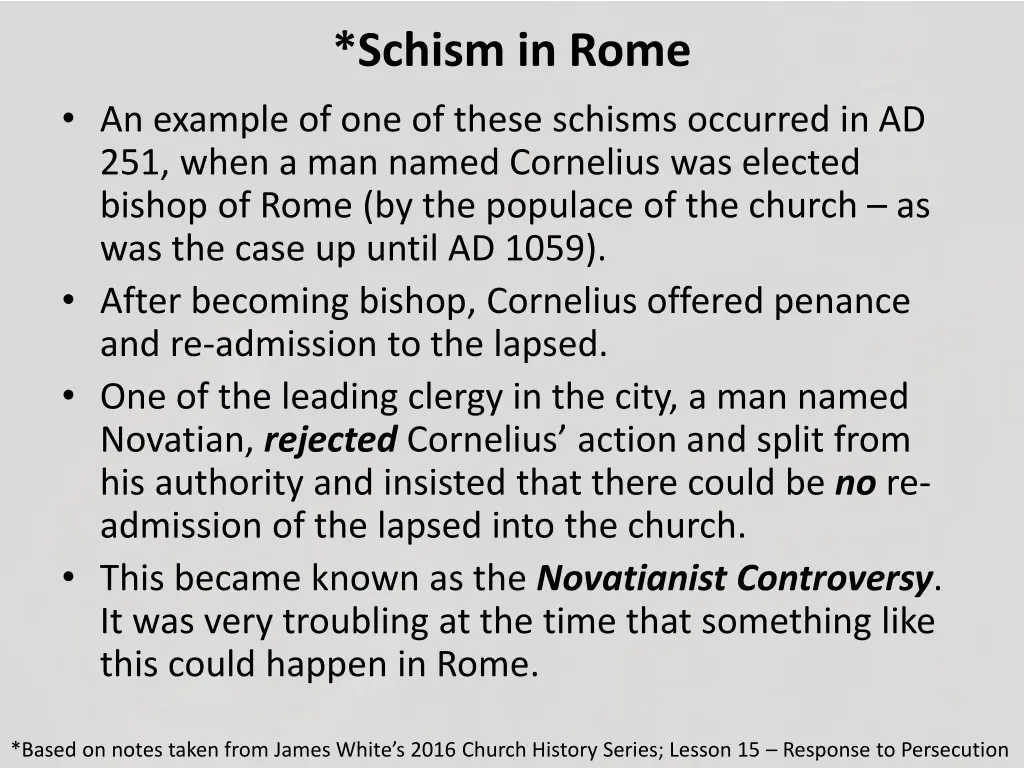 schism in rome