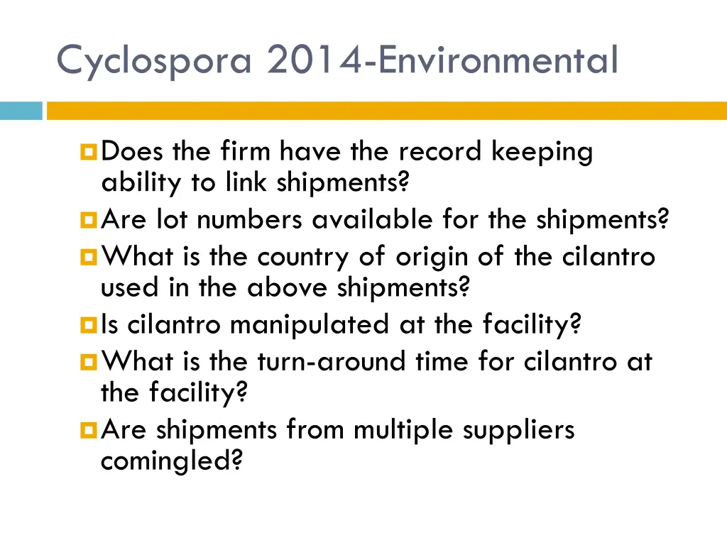 cyclospora 2014 environmental 2