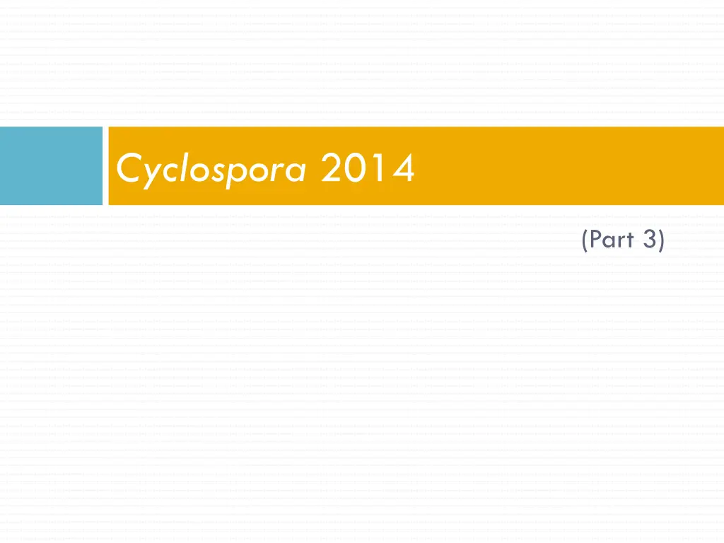 cyclospora 2014