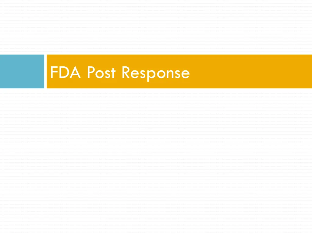 fda post response