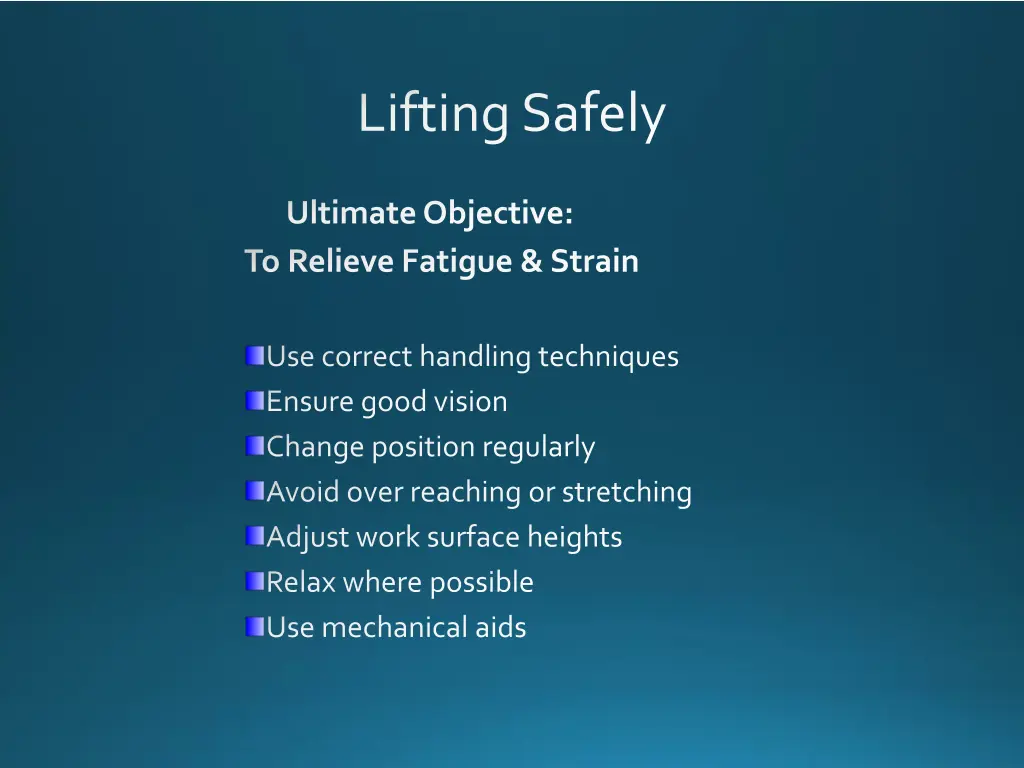 lifting safely