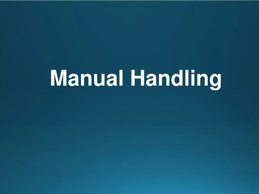 manual handling