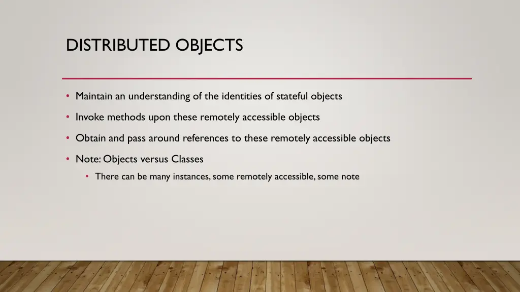 distributed objects
