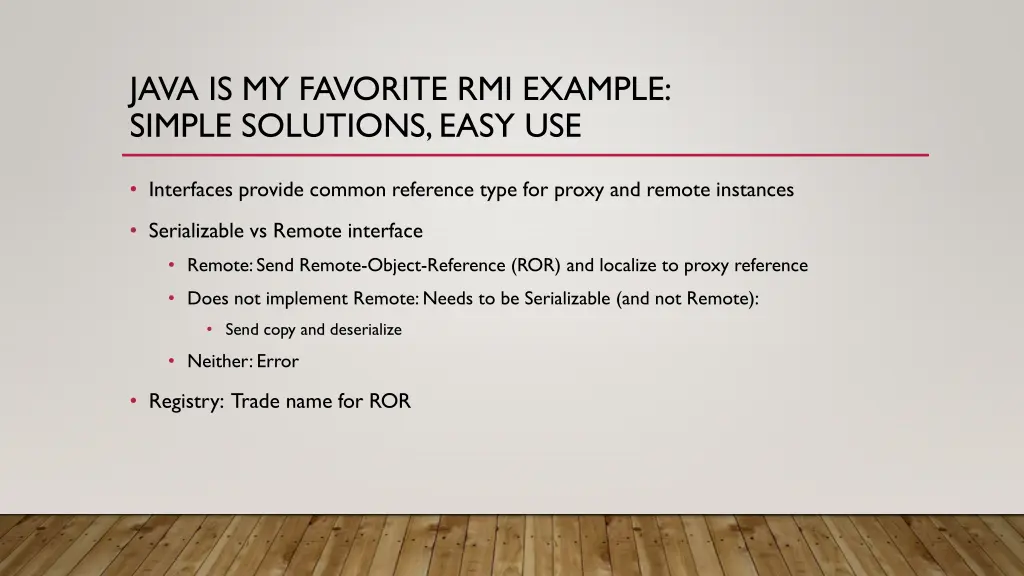 java is my favorite rmi example simple solutions