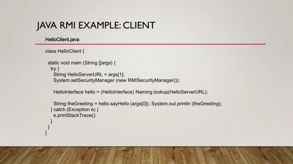 java rmi example client