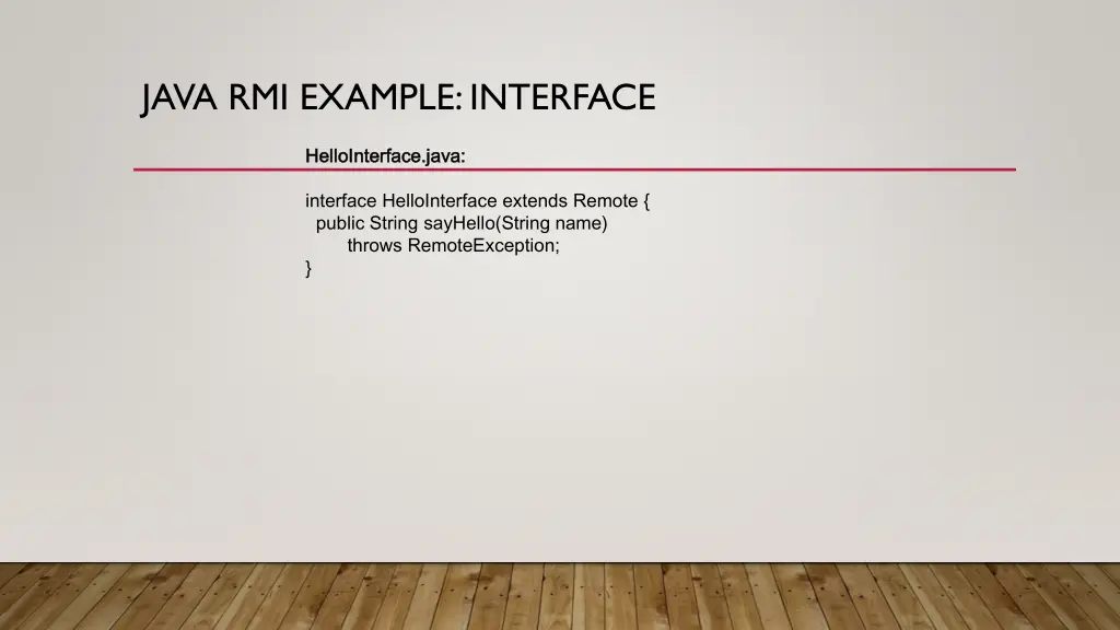 java rmi example interface