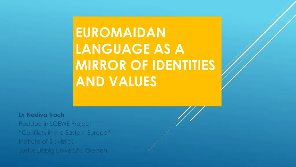 euromaidan language as a mirror of identities
