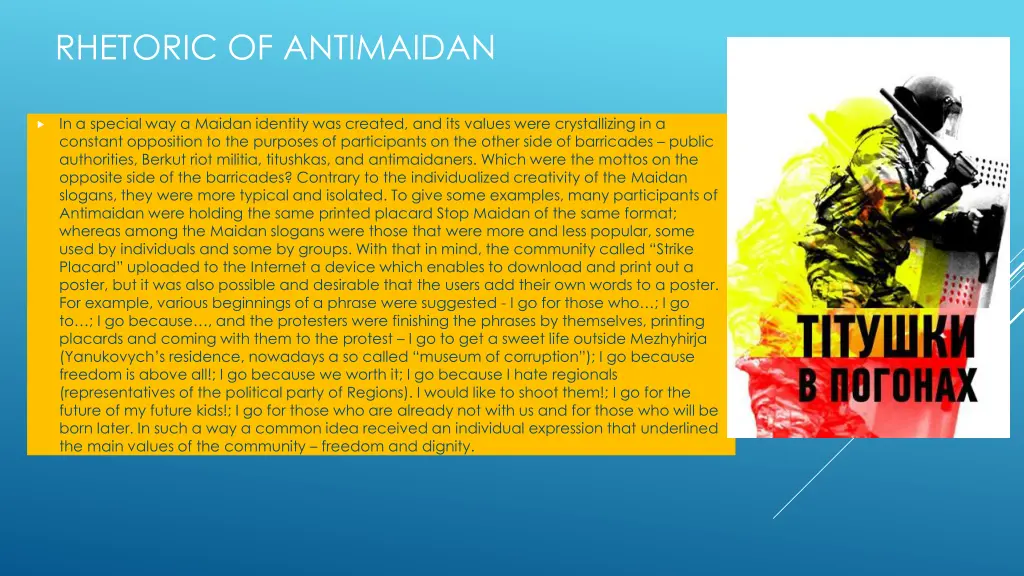 rhetoric of antimaidan