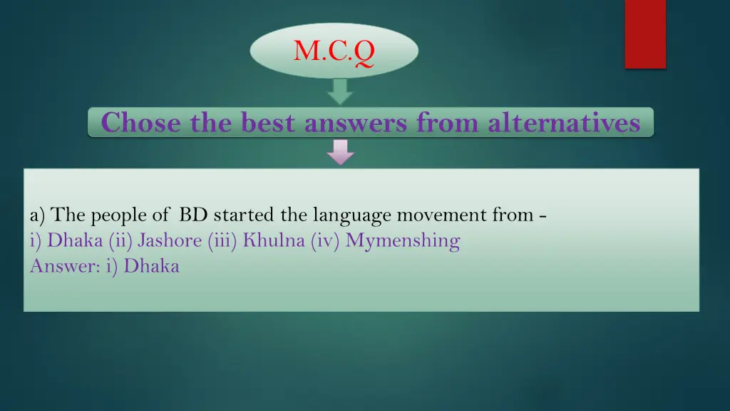 m c q