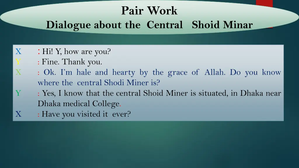 pair work