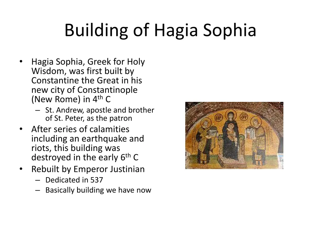 building of hagia sophia