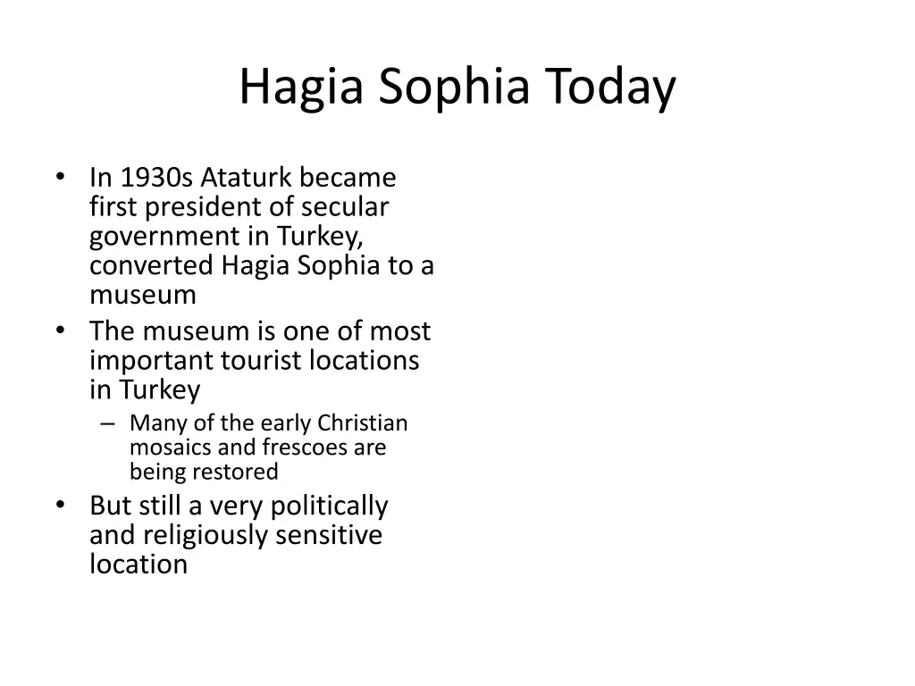 hagia sophia today