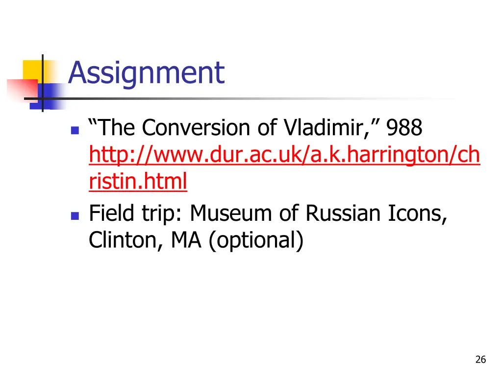 assignment