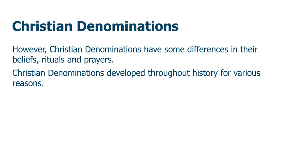 christian denominations 1