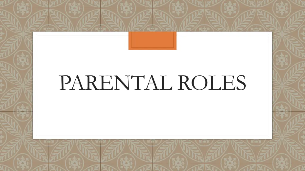 parental roles