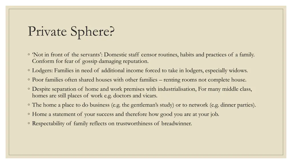 private sphere