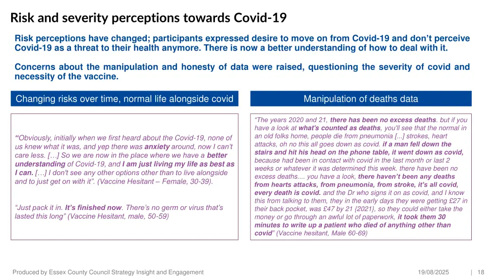 risk and severity perceptions towards covid 19