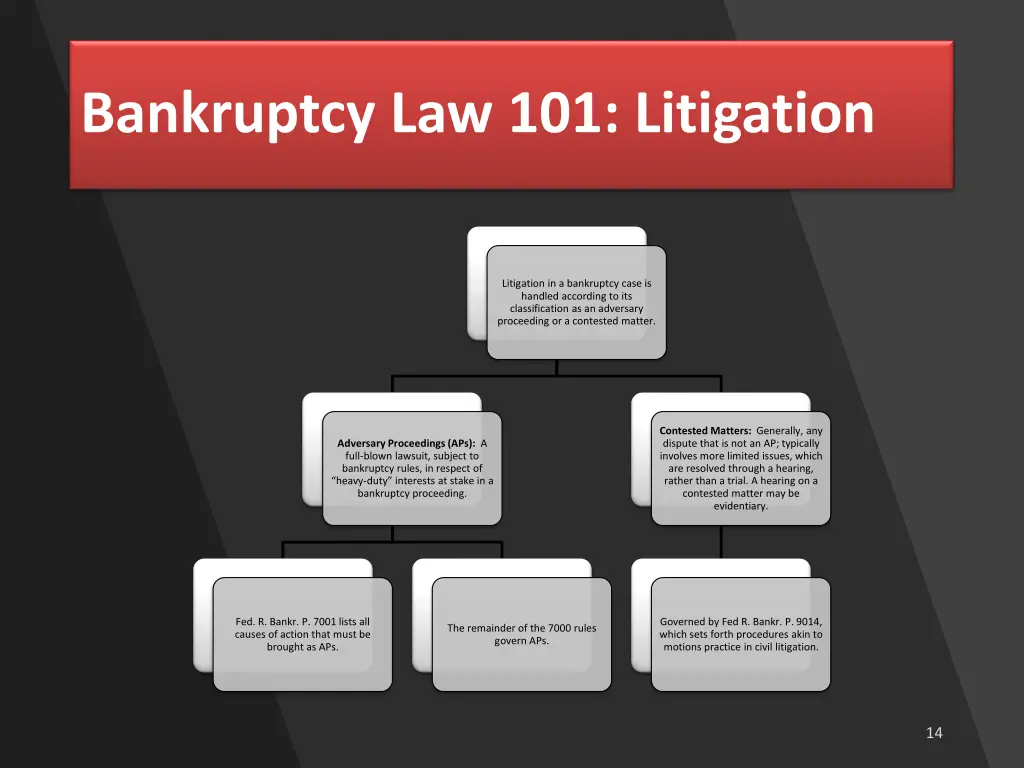 bankruptcy law 101 litigation