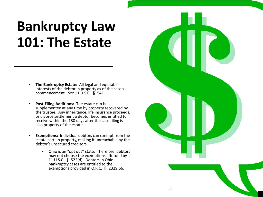 bankruptcy law 101 the estate