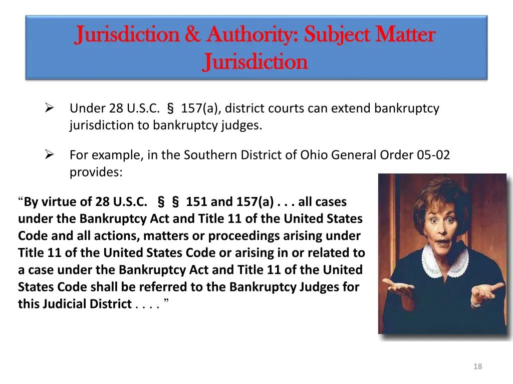 jurisdiction authority subject matter 1
