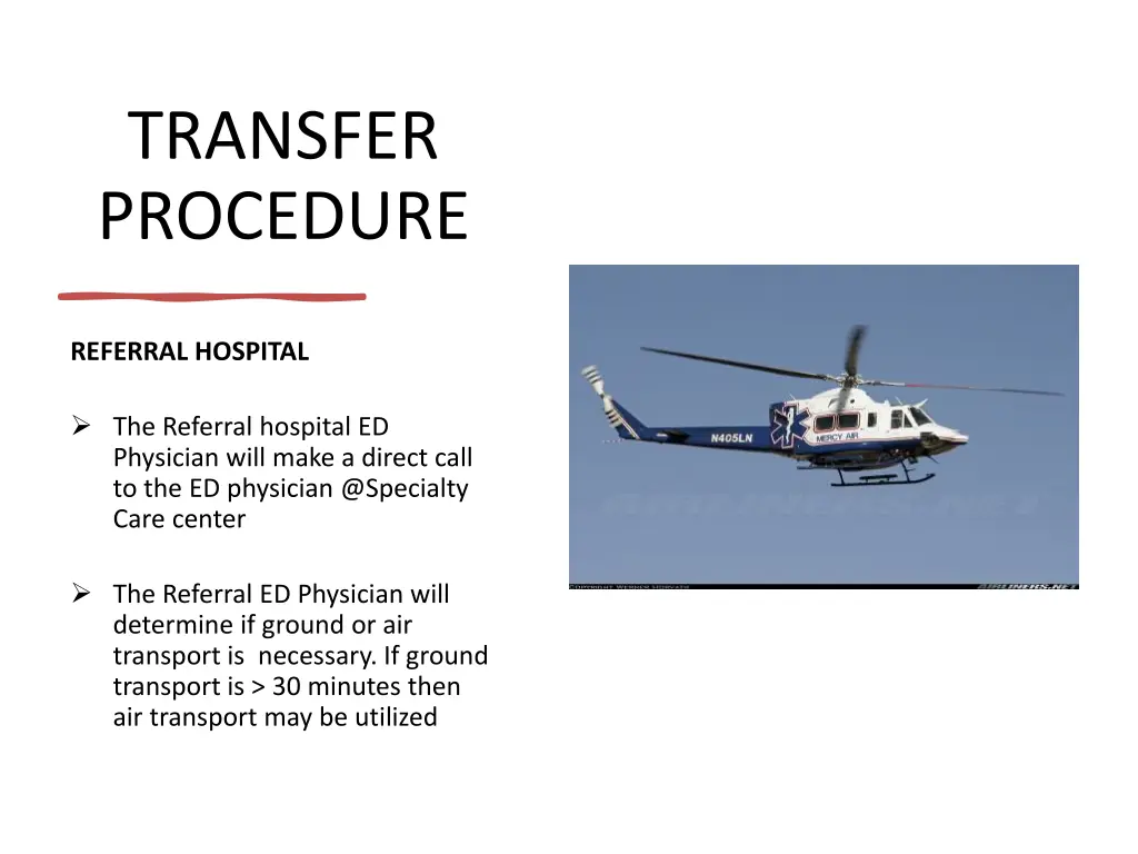 transfer procedure