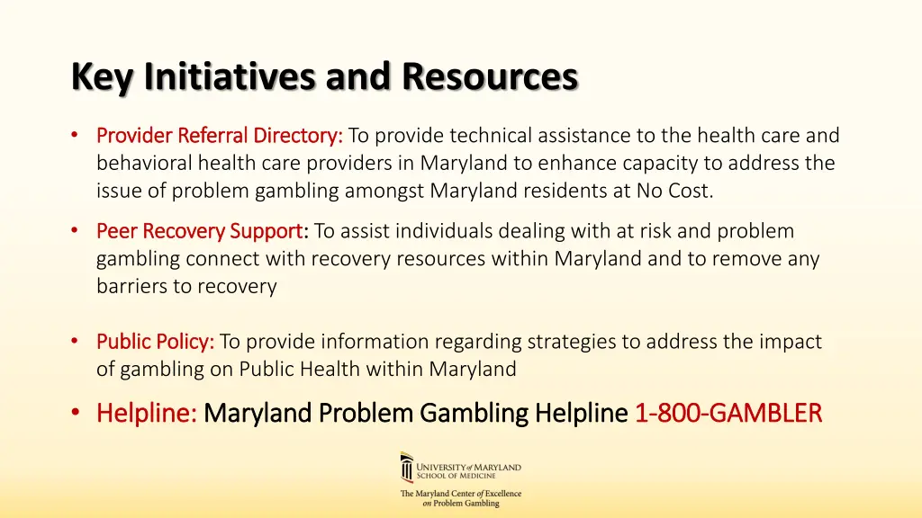 key initiatives and resources 1