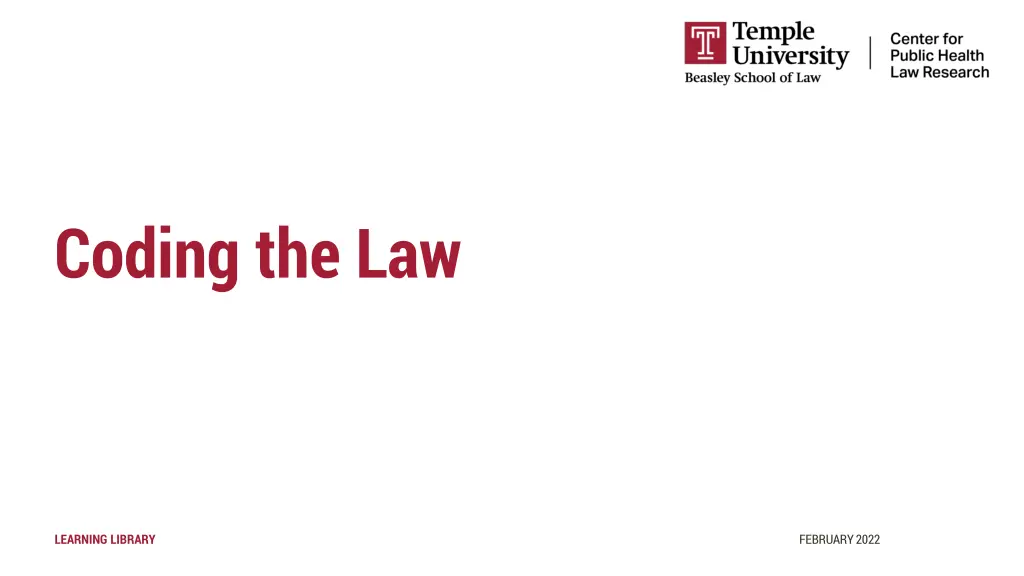 coding the law