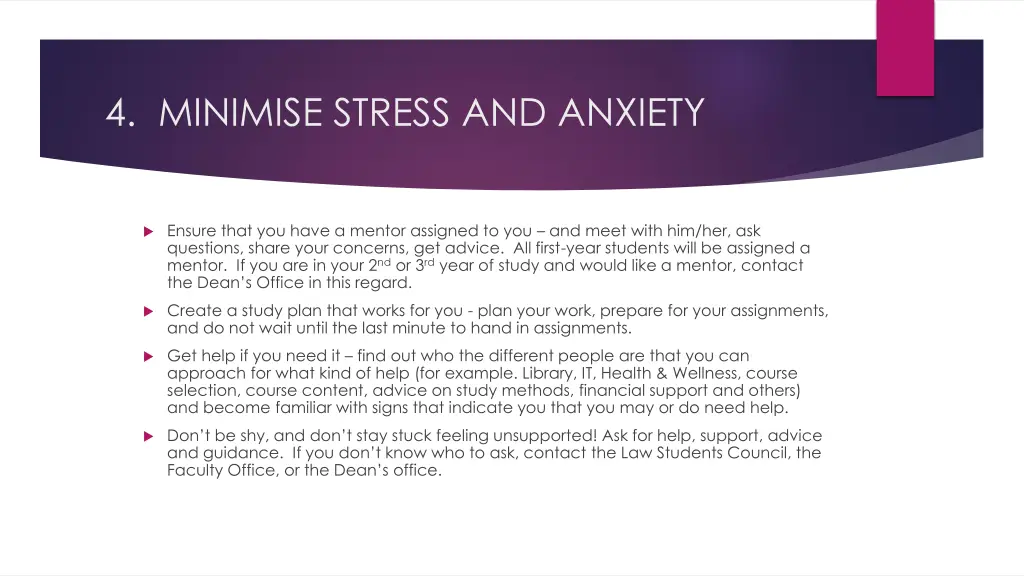 4 minimise stress and anxiety 1