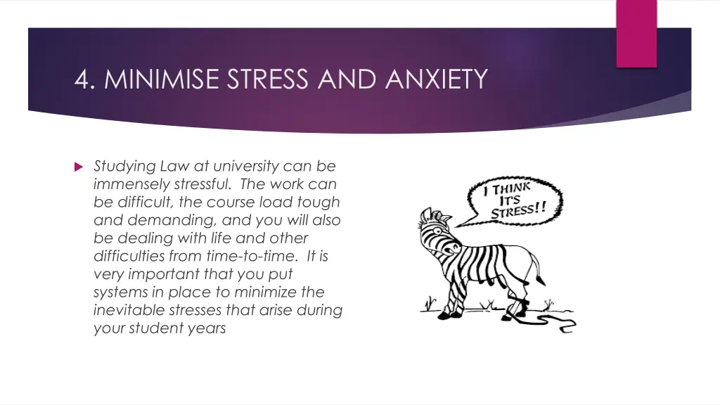 4 minimise stress and anxiety