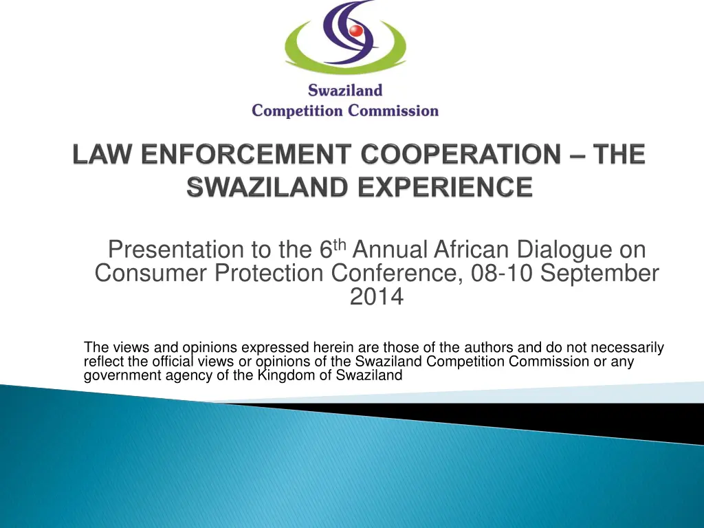 presentation to the 6 th annual african dialogue