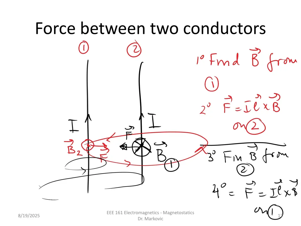 force between two conductors 2