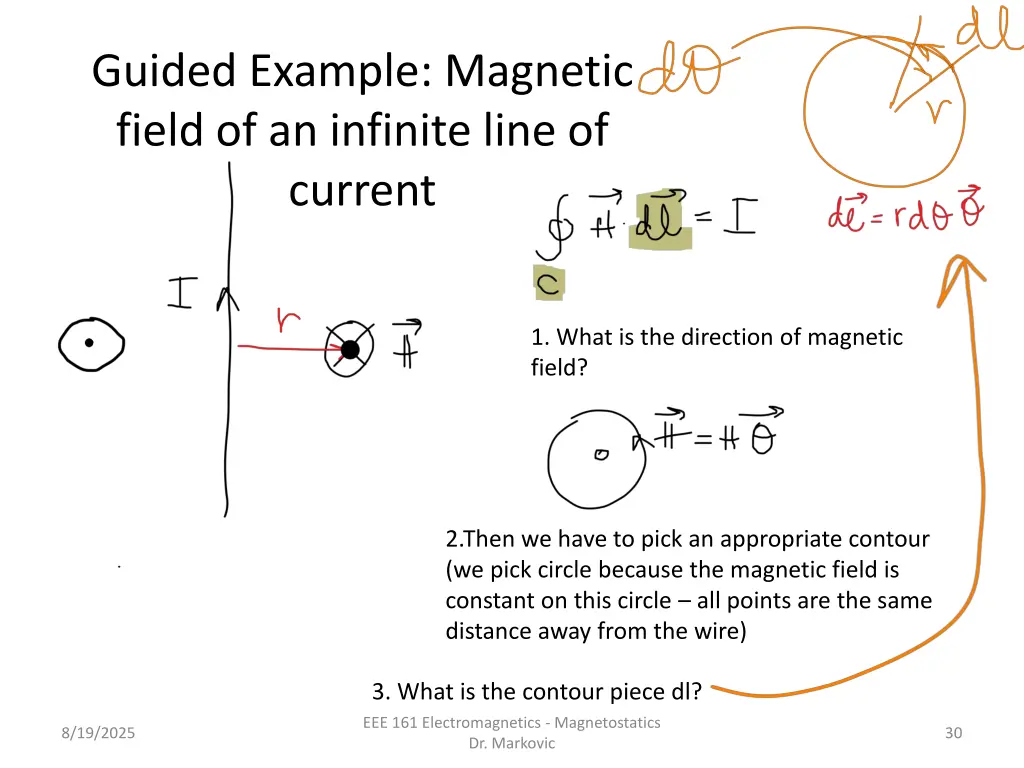 guided example magnetic field of an infinite line