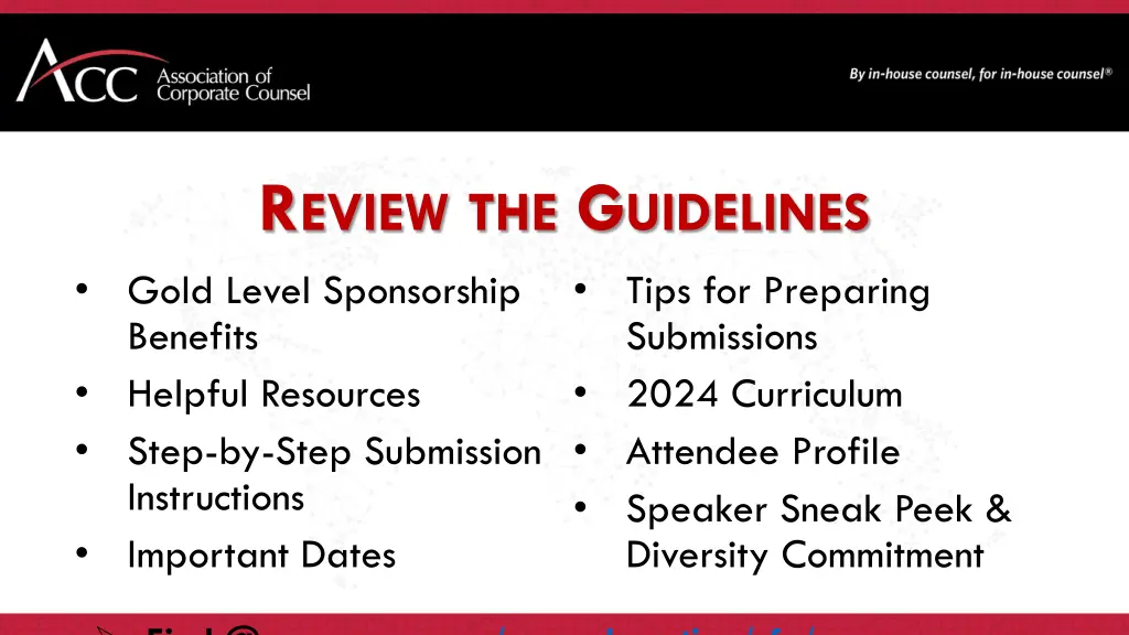 r eview the g uidelines gold level sponsorship