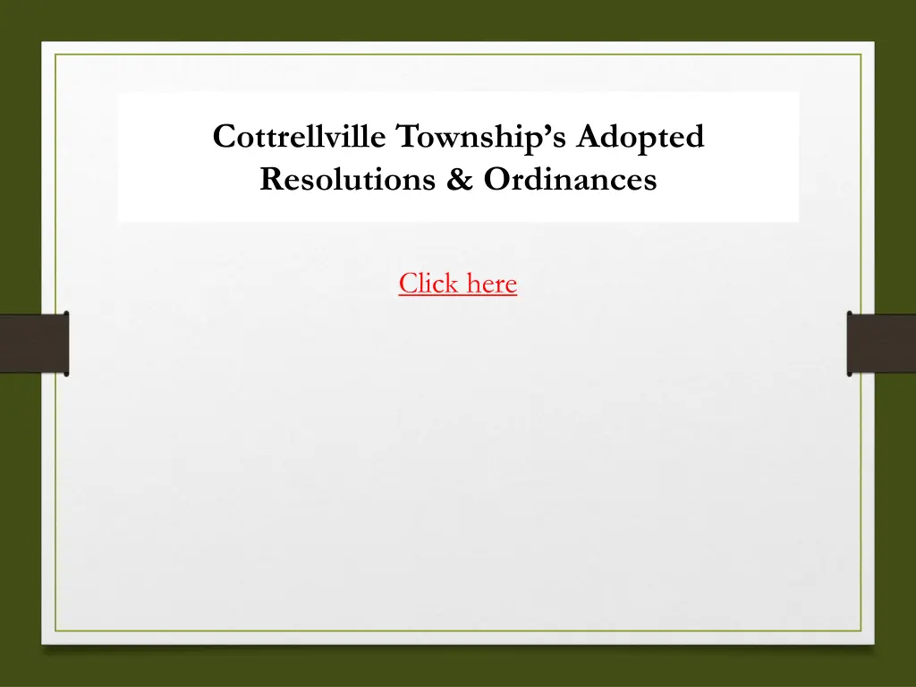 cottrellville township s adopted resolutions