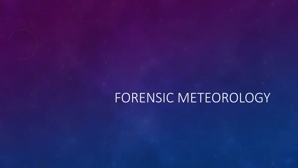 forensic meteorology