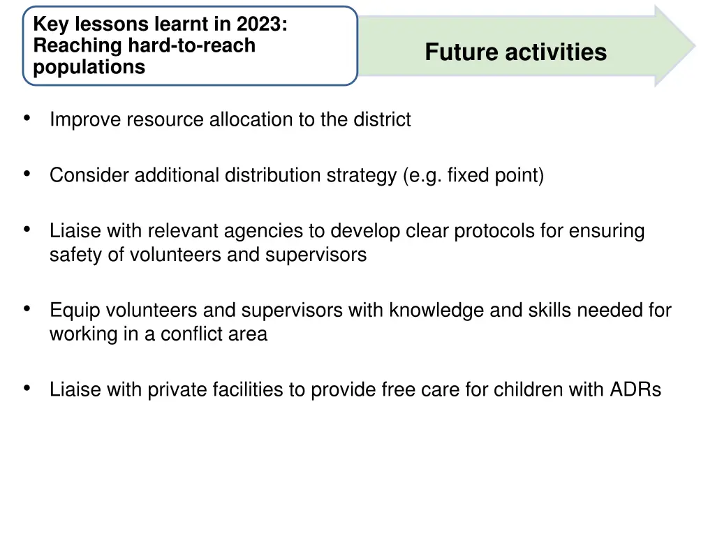 key lessons learnt in 2023 reaching hard to reach 2